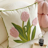 Tulip Pillow Cover Cute Sofa Bed Waist Cushion_Cwmm7682