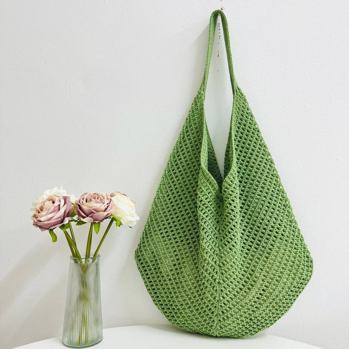 Cwab4579 _Straw Knit Hollow Beach Braided Shoulder Bag