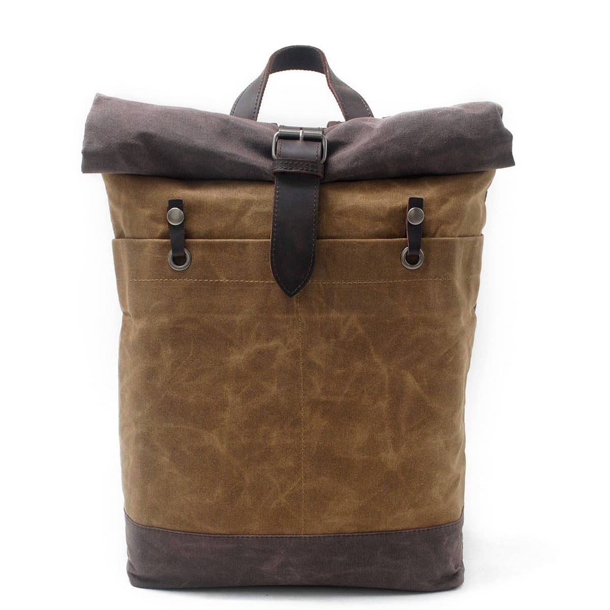 Vintage Canvas Waterproof Backpack For Men_Cwab5542