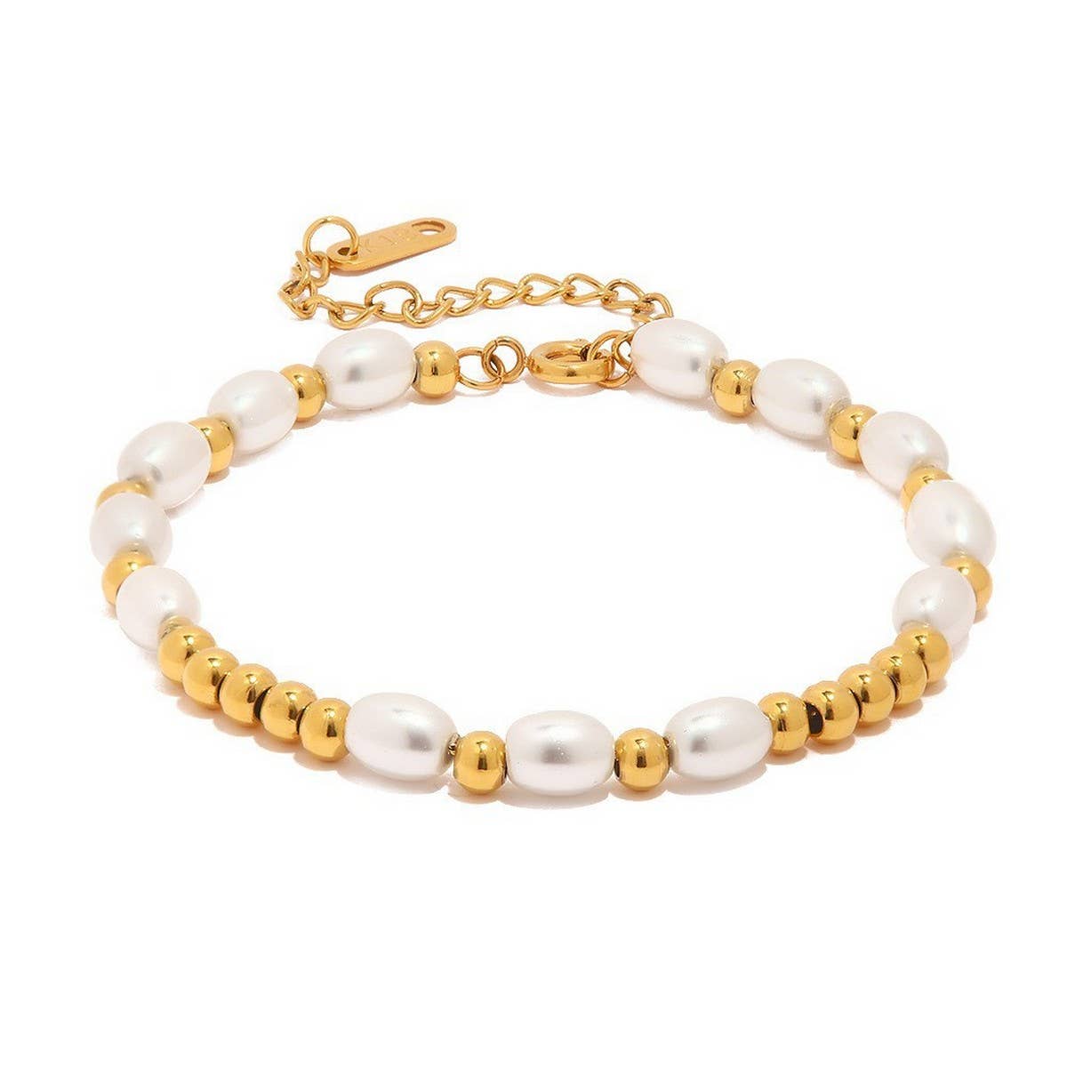 18K GOLD PEARL BRACELET NO FADE STAINLESS STEEL_CWAJE4667