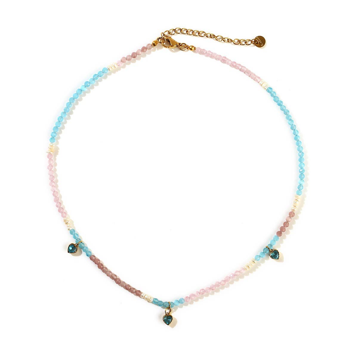 STAINLESS STEEL CHERRY NECKLACE WITH BOW CHARM_CWMM8826