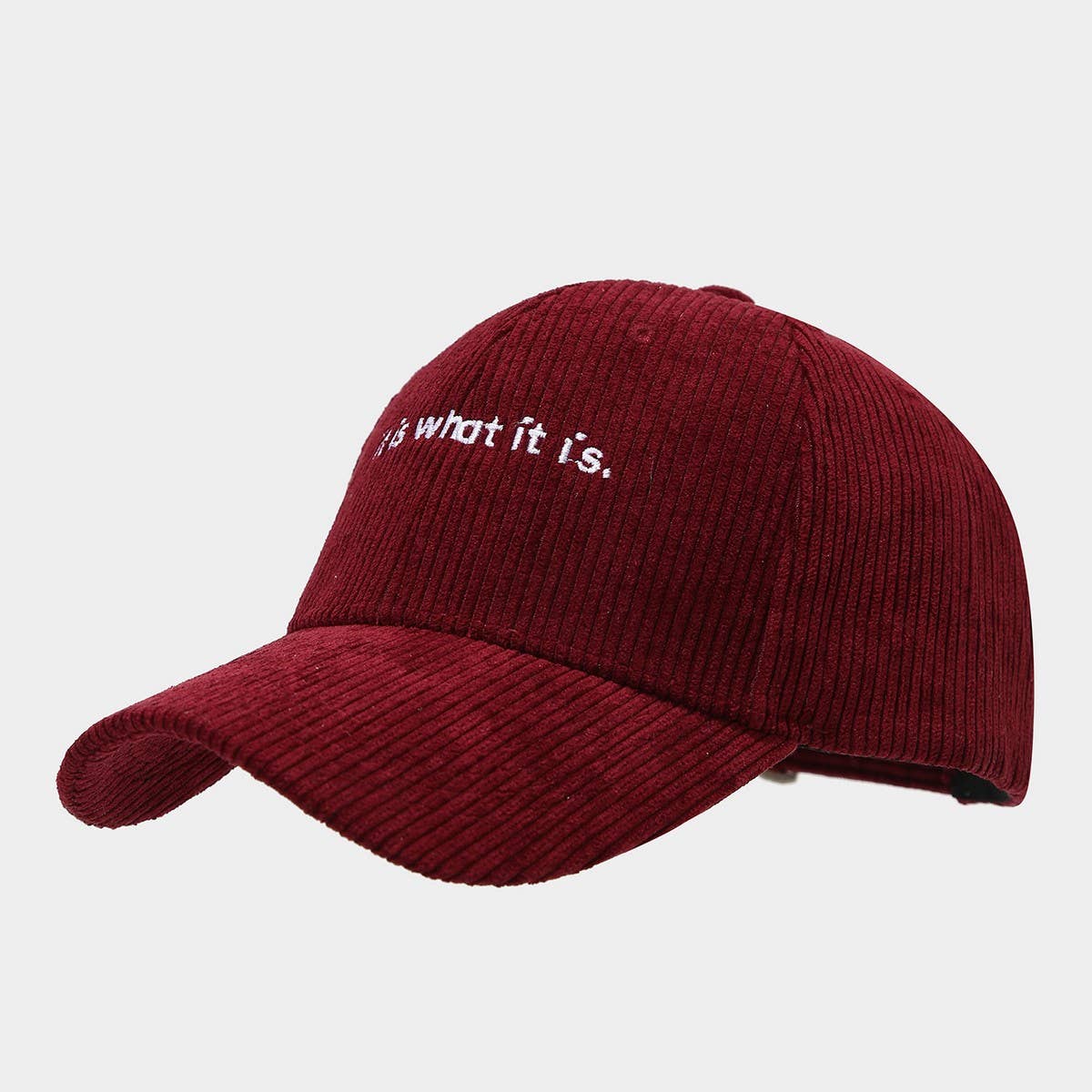 Corduroy Letter Baseball Cap Women Trendy_Cwah04649