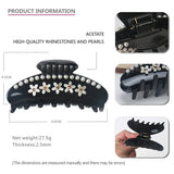 PEARL FLORAL CLIP SHARK CLIP SWEET HAIR CLIP_CWAHA4272