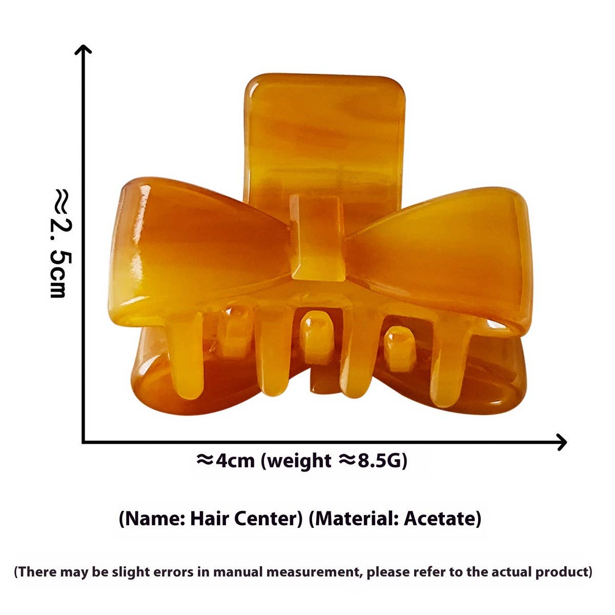Mini Bow Acetate Hair Clip ? Cute Half-Up Style_Cwaha07242