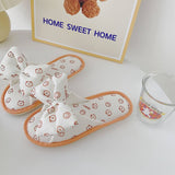 KLEIN BLUE SMILEY BEAR BOW SLIPPERS FOR WOMEN_CWMM2982