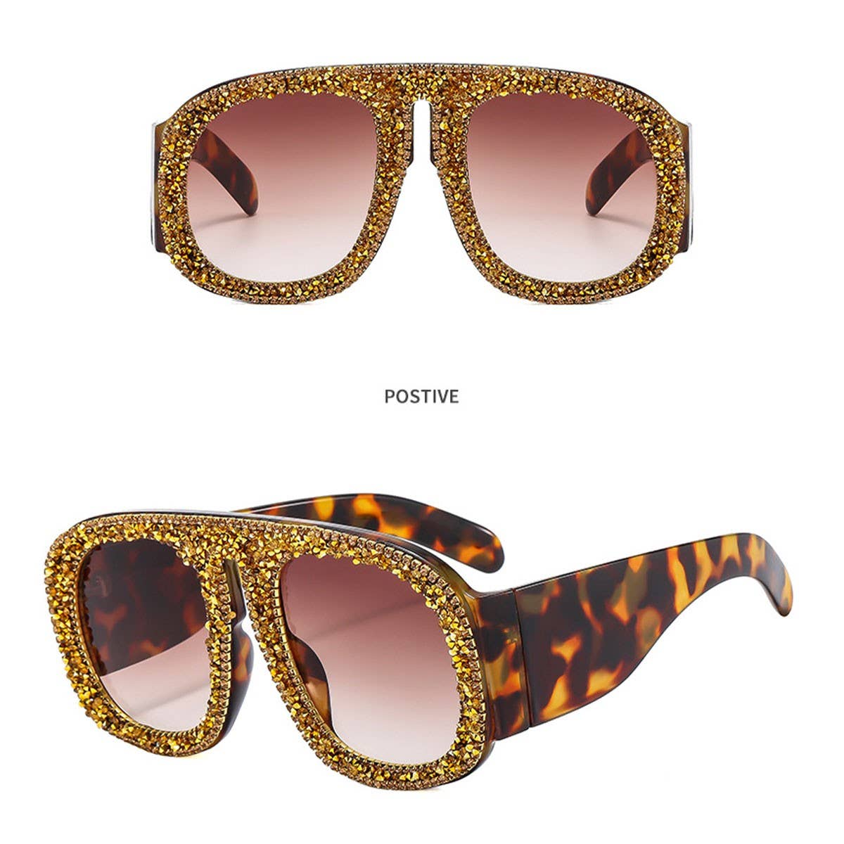 LUXURY DIAMOND STUDDED LARGE FRAME SUNGLASSES_CWASG0868