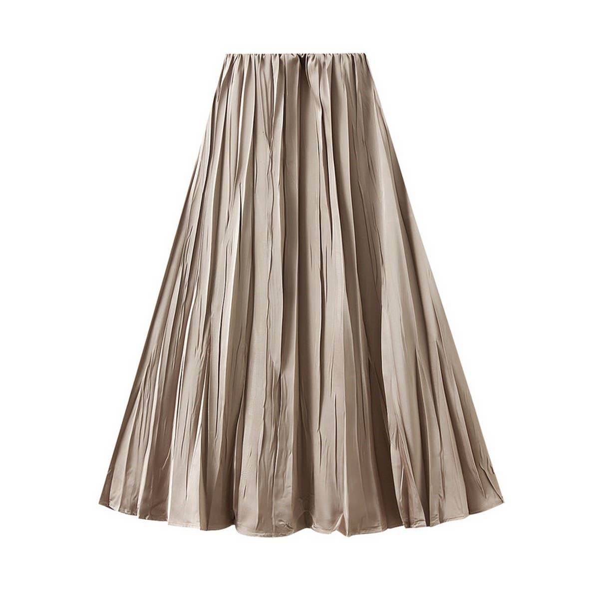 FLOWING PLEATED A LINE SKIRT WITH WIDE SWING_CWBMS0299