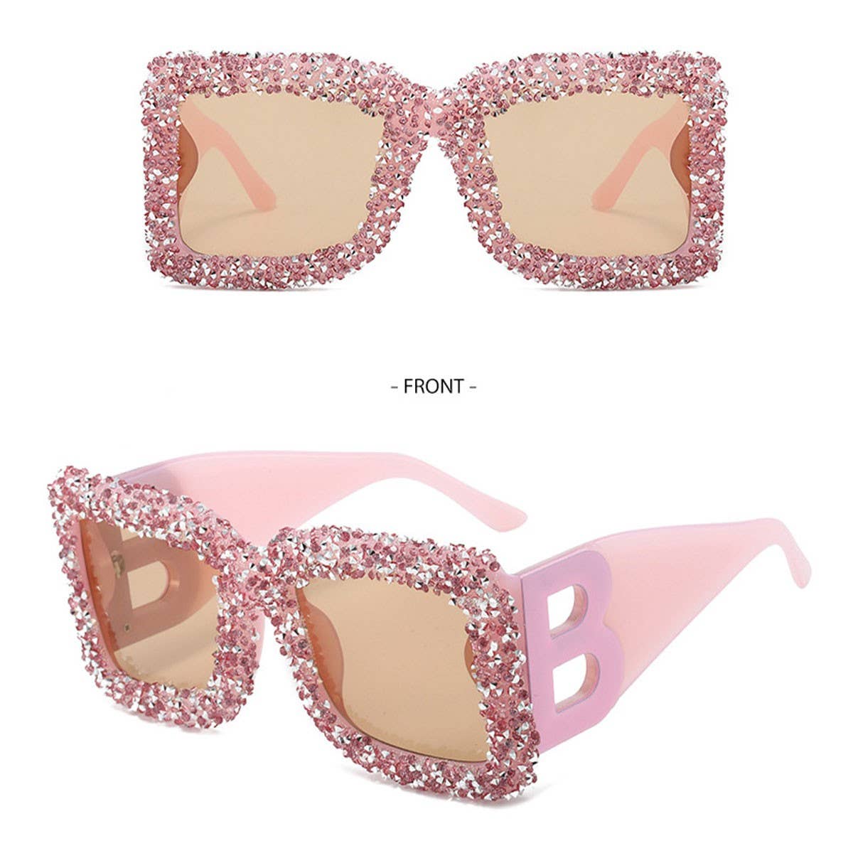LARGE FRAME B SHAPED TRENDY SUNGLASSES_CWASG0857