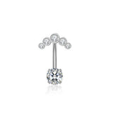 HOT SALE STAINLESS STEEL REVERSE NAVEL RING_CWMM9389