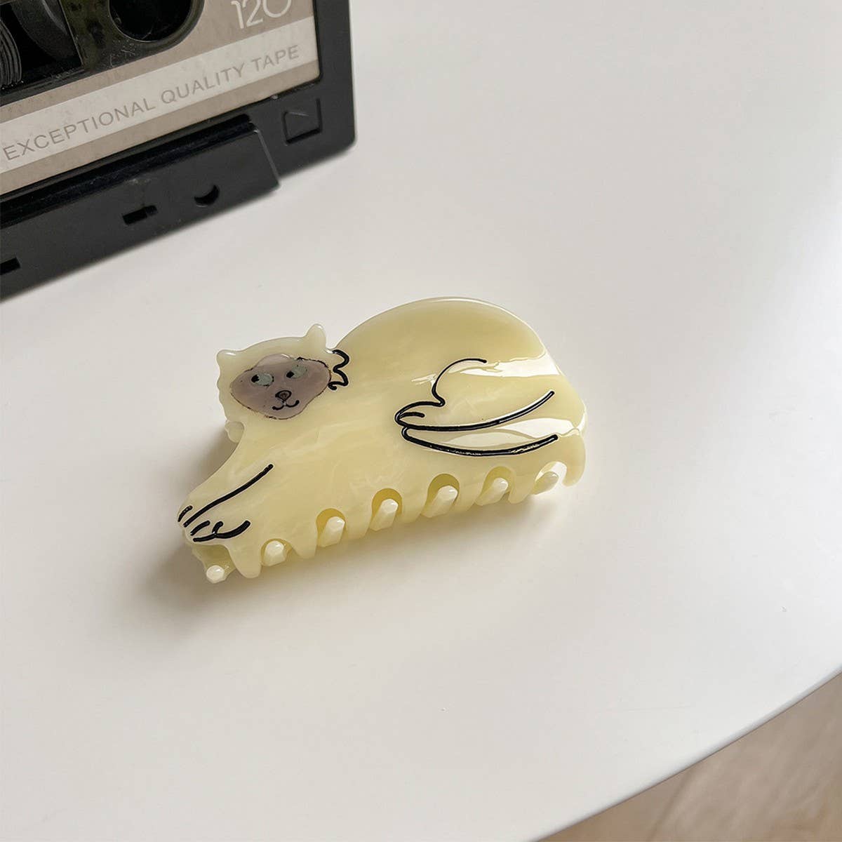 Cute Cat Acetate Hair Claw Clip For Women