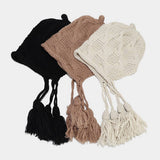 AUTUMN AND WINTER WOOL BALL KNITTED EARMUFFS HAT_CWAH1602