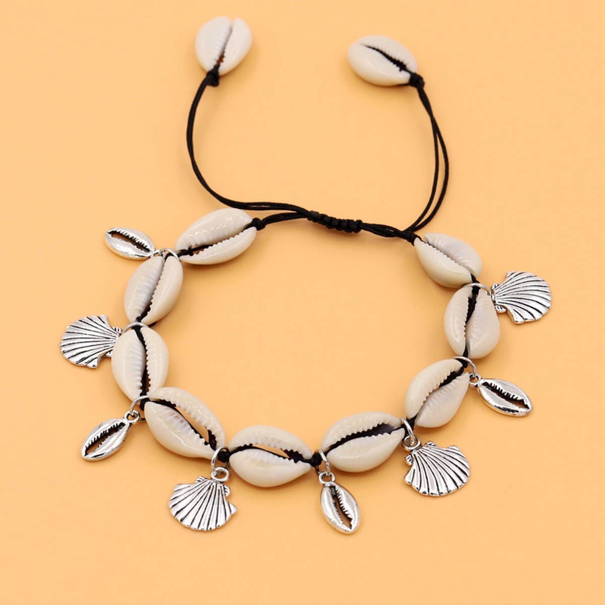 ETHNIC ADJUSTABLE BOHEMIAN SHELL BRACELET_CWMM3566