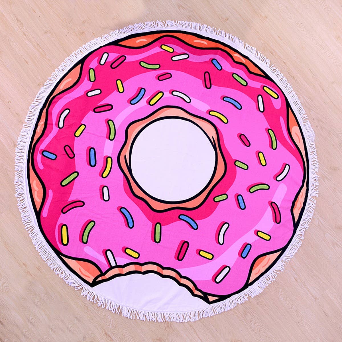 ROUND MICROFIBER TASSEL BEACH TOWEL BLANKET_CWMM7602