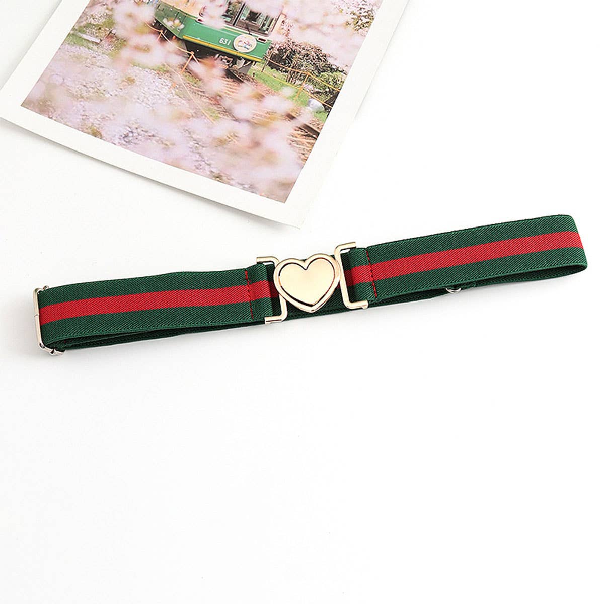 LOVE ALLOY ELASTIC BAND ELASTIC WOVEN CANVAS BELT_CWABE0680