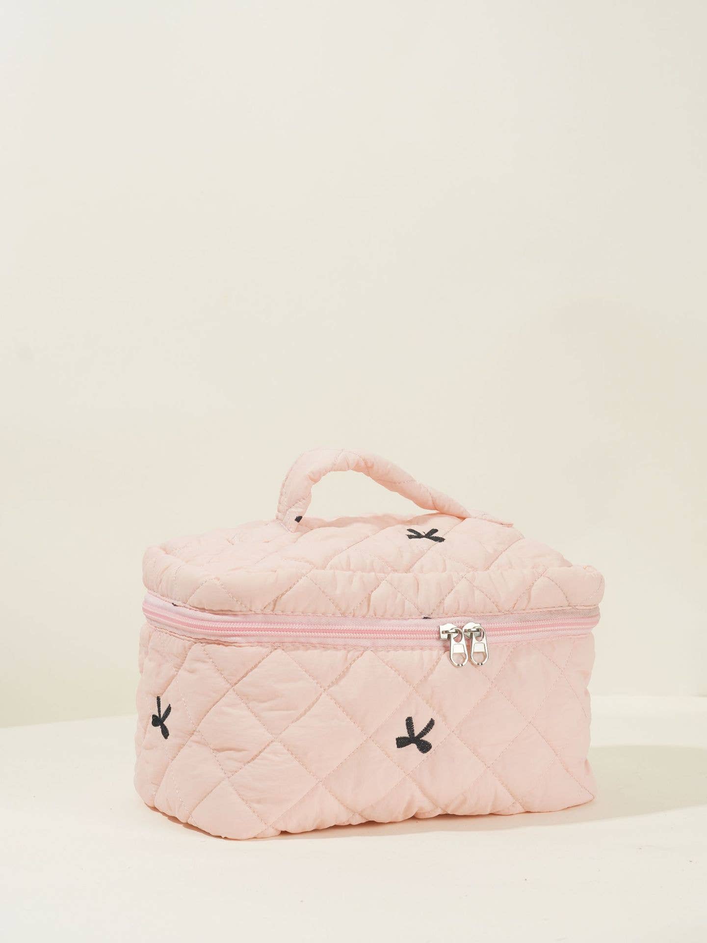 Large-Capacity Set Of Embroidered Bow Handbag
