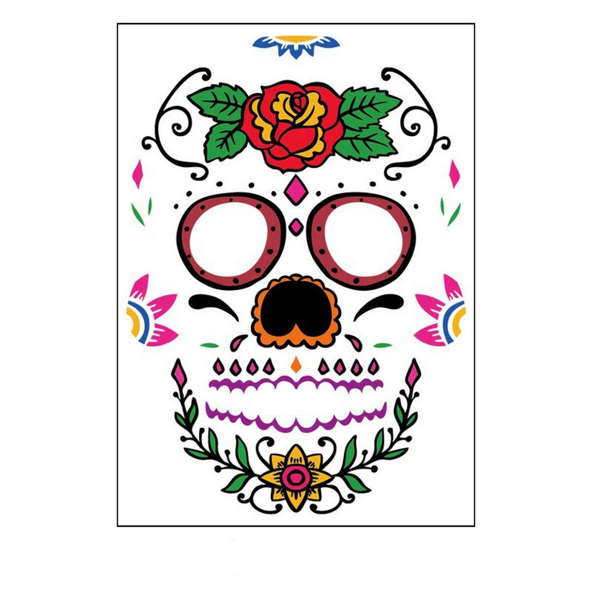 DAY OF THE DEAD FACE TATTOOS WATERPROOF MAKEUP_CWMM8386