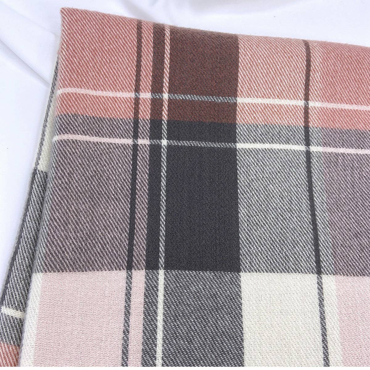 PLAID TASSEL SCARF FOR WOMEN RETRO WINTER WARMTH_CWASC1454