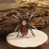 Cwaje2567_Halloween Spider Crystal Brooch