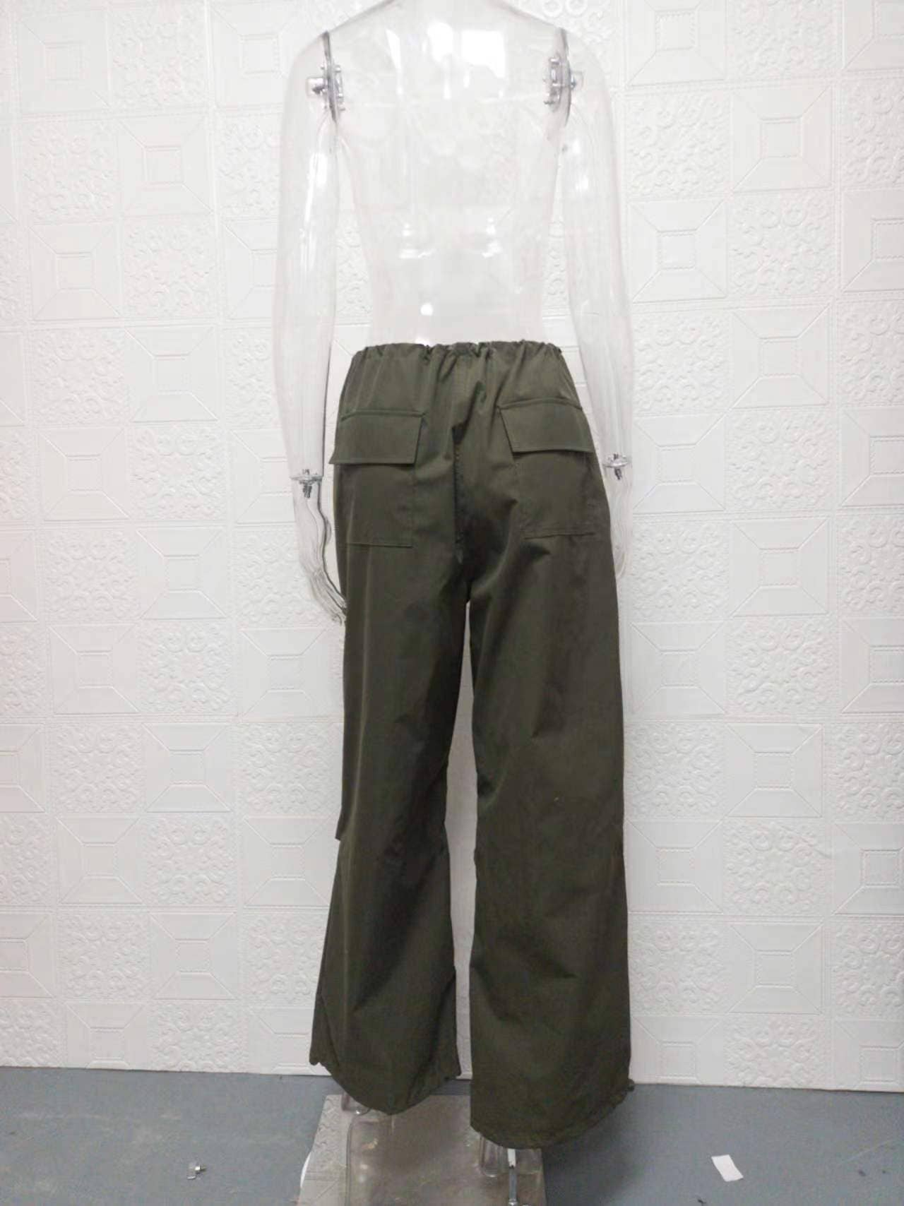 Trendy Low Waist Casual Wide-Leg Cargo Pants