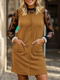 Loose high-waisted midi dress with no sleeves