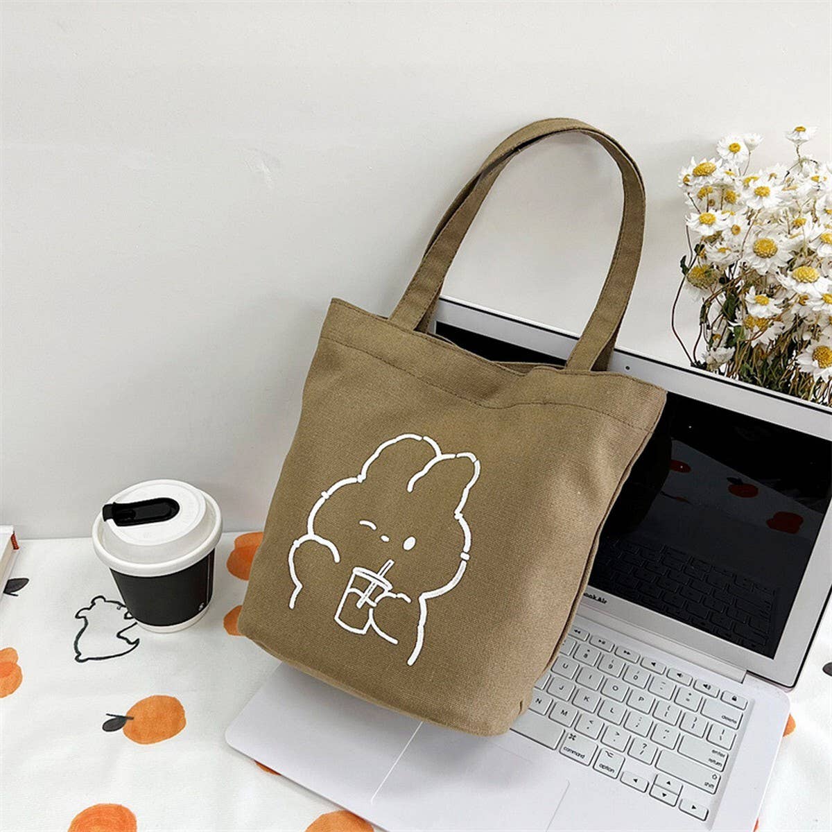 CUTE CARTOON RABBIT MINI TOTE BAG_CWAB1713