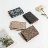 New Vintage Geometric Letter Mini 3-Fold Wallet_Cwab06269