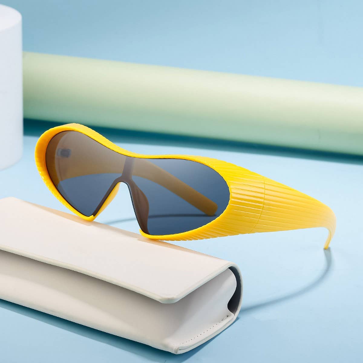 FASHION SPORTS ONE PIECE SPECIAL SHAPED SUNGLASSES_CWASG0725