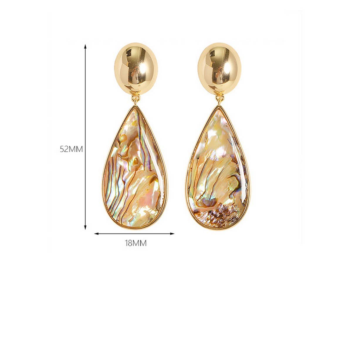 RETRO PERSONALITY ABALONE PENDANT EARRINGS_CWMM4330