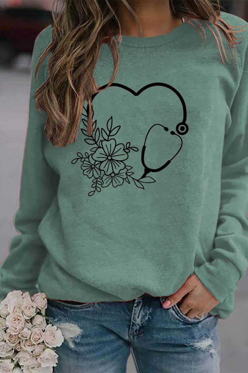Valentine Day Printed Long Sleeved Pullover_Cwtstl0973