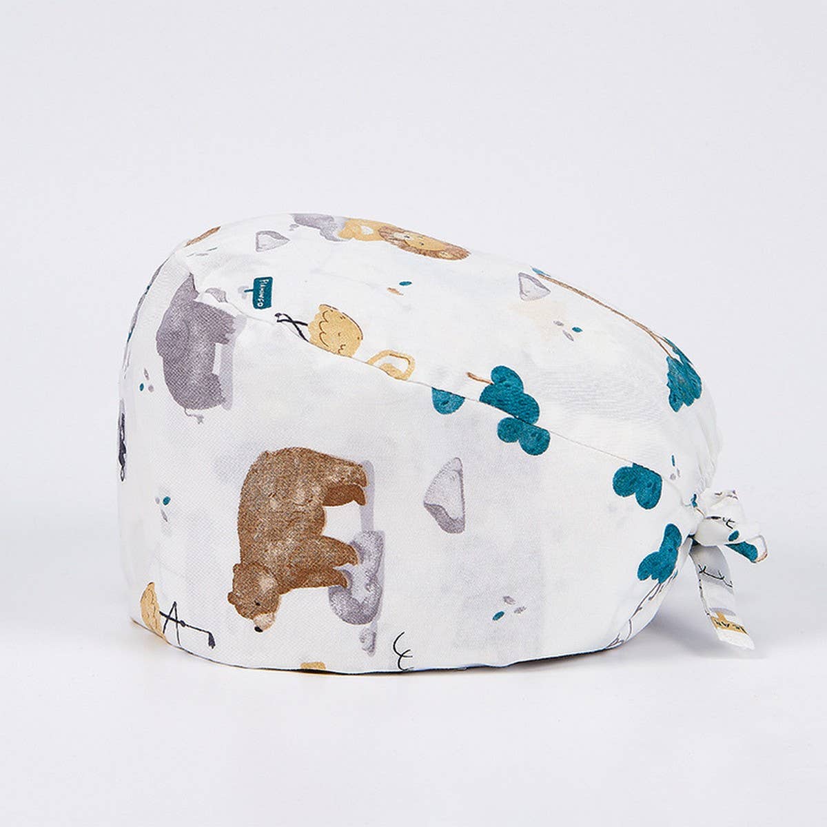 SURGICAL CAP SCRUB CAP COTTON TIE PRINT CAP_CWAH3322