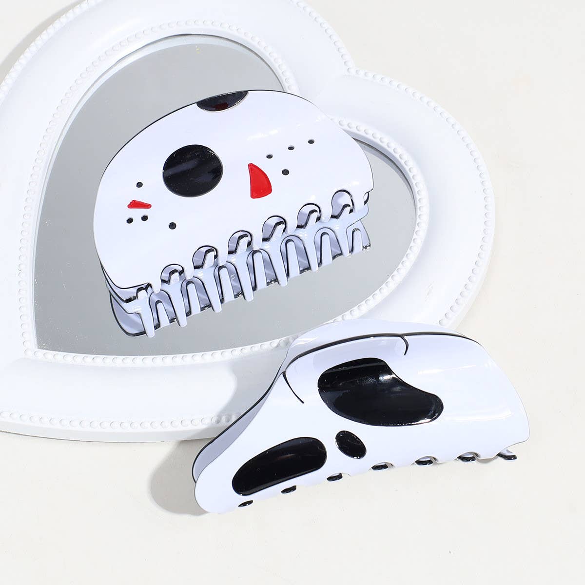 HALLOWEEN SIMPLE FUNNY SKULL HAIR CLIP_CWAHA2326