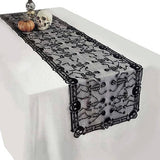 HALLOWEEN TABLE RUNNER LACE SKULL TABLE RUNNER_CWMM1729