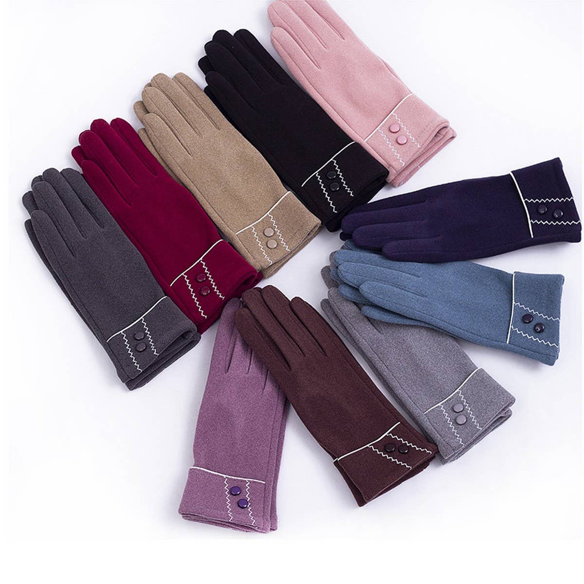 Warm Fleece Windproof Breathable Womens Gloves_Cwmm1539