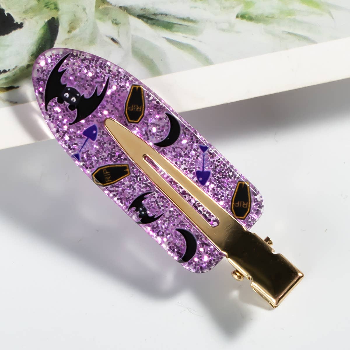 Halloween Accessories Acrylic Printed Hair Clip