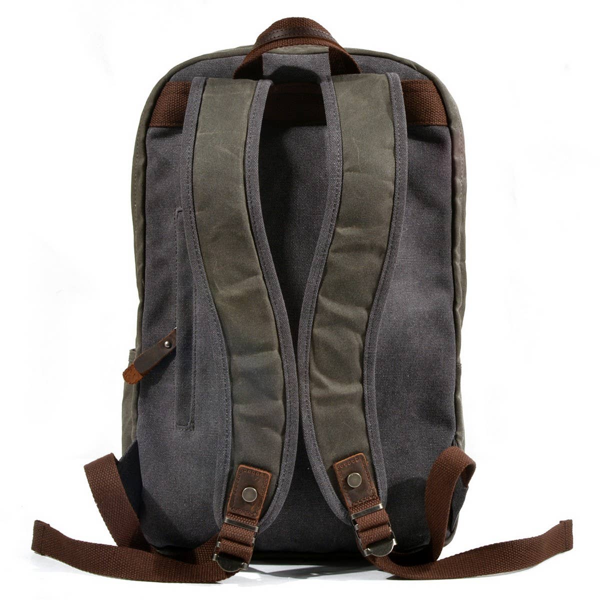 Vintage Waxed Canvas Outdoor Backpack Unisex_Cwab5527