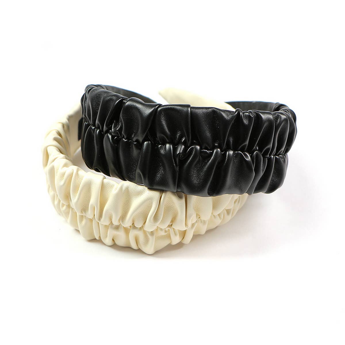 RETRO WIDE BRIMMED PLEATED HEADBAND_CWAHA0980