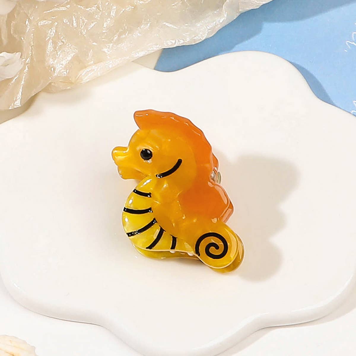 CUTE OCEAN STARFIS SEA SNAIL SMALL ACETATE HAIR CLAW CLIPS