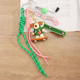 CUTE CARTOON SKATEBOARD BULLDOG KEYCHAIN CHARM_CWMM7564