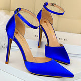 SATIN SHALLOW MOUTH POINTED HIGH HEELED SHOES_CWSHH0052