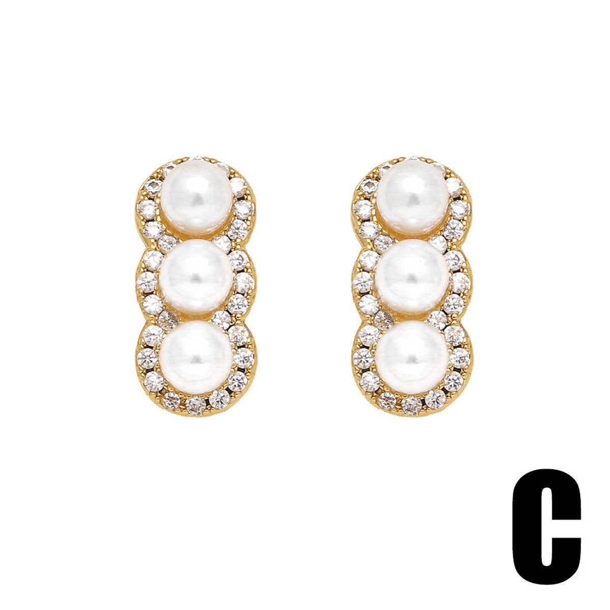 MINIMALIST PEARL BOW EARRINGS_CWAJE0990