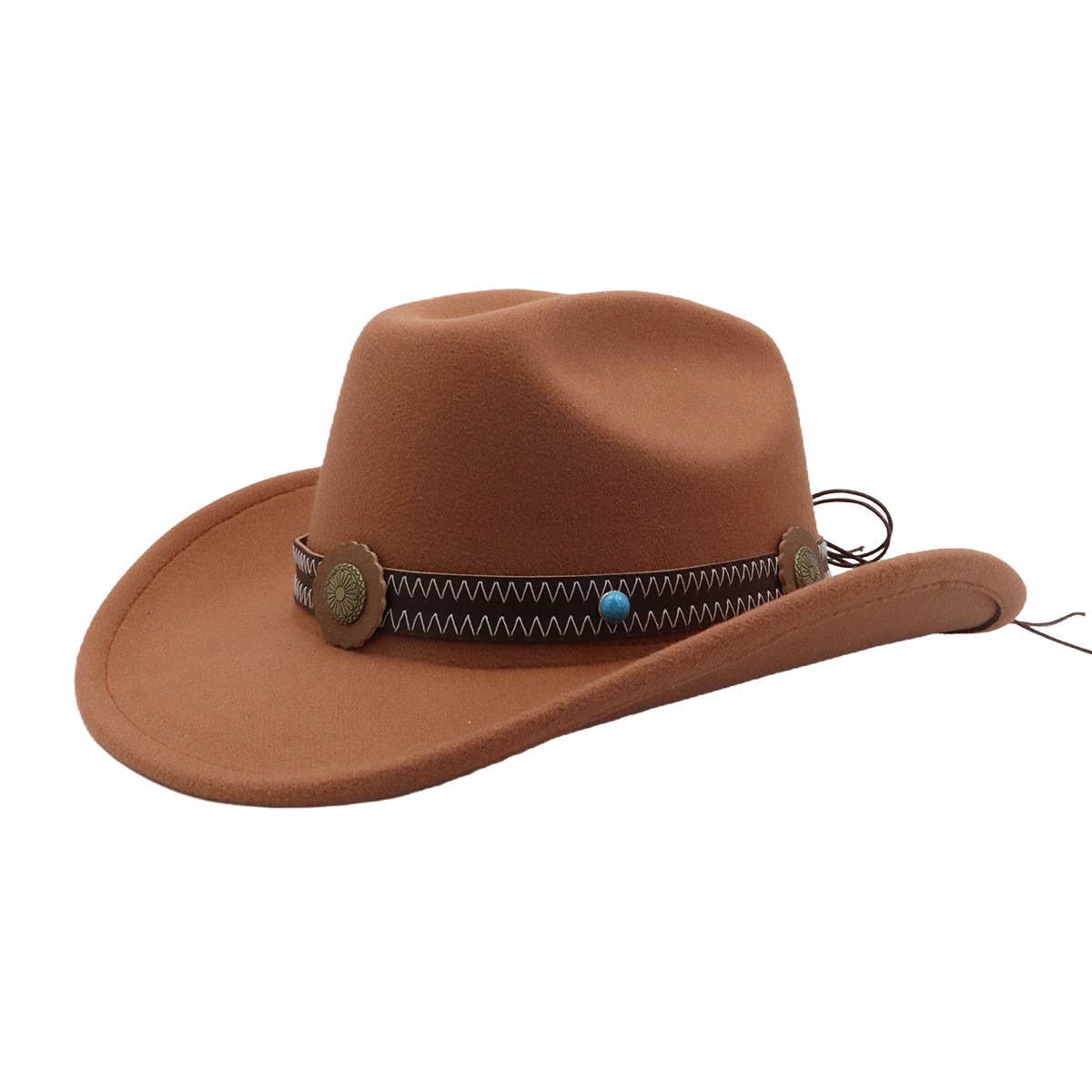 COUPLE FEDORA JAZZ HAT WESTERN ETHNIC WOOL HAT_CWAH04382