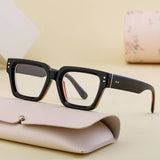FASHION SQUARE FRAME GLASSES PLAIN GLASSES_CWASG0742