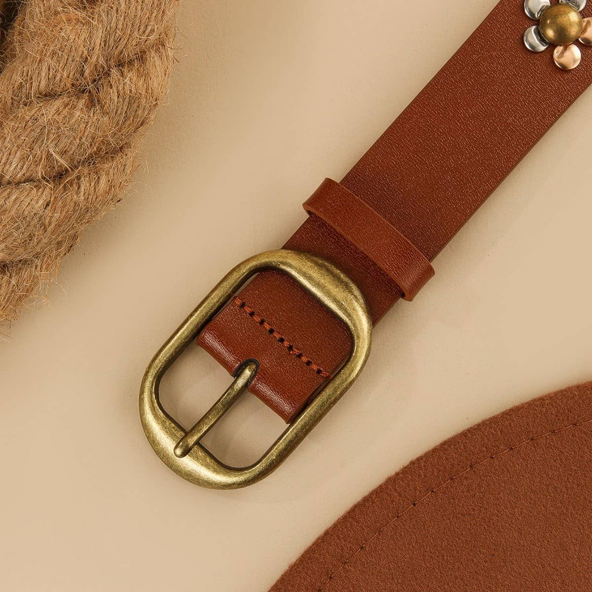 PUNK STREET FASHION RIVET METAL HARDWARE BELT_CWMM3934