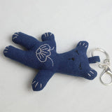 EMBROIDERED INDIGO BEAR PLUSH CHARM_CWMM6000