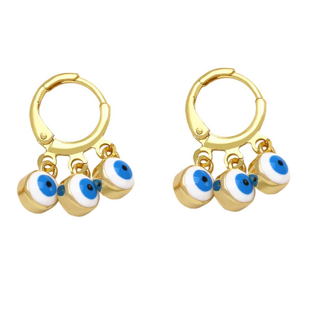 RETRO COLORFUL OIL DROP DEVILS EYE EARRINGS_CWAJE1021
