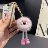 CUTE FUR BRIQUETTES CAR KEYCHAIN BAG PENDANT_CWMM2541