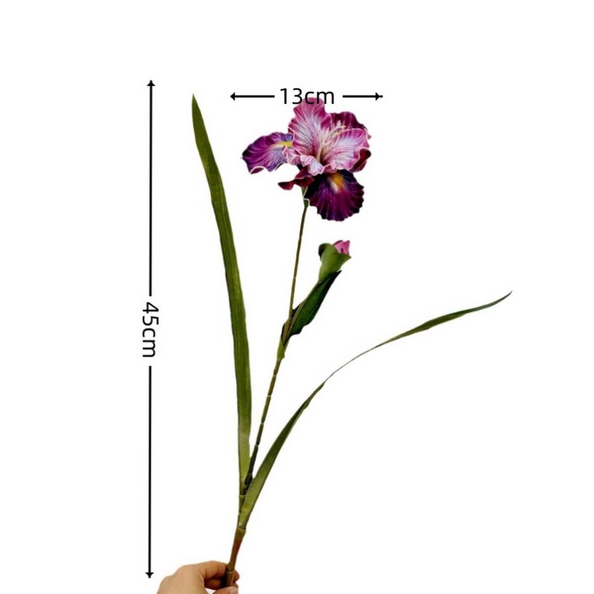 Vintage 2-Head Alice Iris Artificial Flower_Cwmm6515