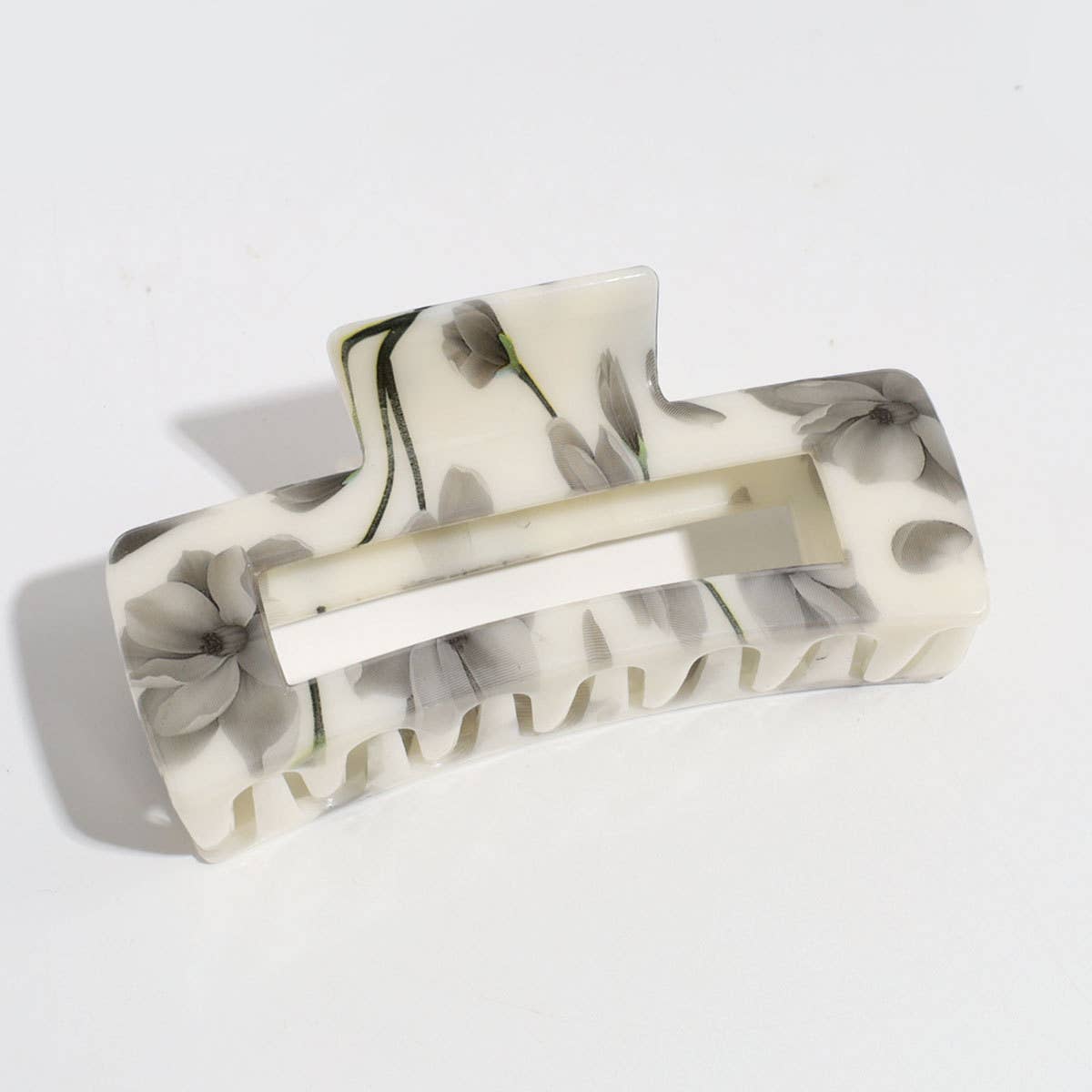 INK FLOWER CUTOUT HAIR CLAW ELEGANT DAILY STYLE_CWAHA2293