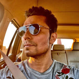 OVAL FRAME SUNGLASSES METALDOUBLE BRIDGESUNGLASSES_CWASG0560