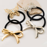 STYLISH METAL BOW HAIR TIE SWEET ELEGANT_CWAHA6191